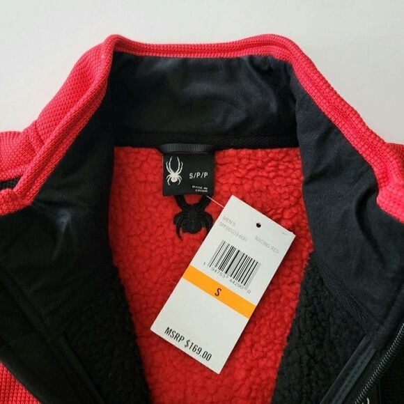 Spyder Men's - S District Full Zip Fleece Jacket - Racing Red - Picture 6 of 9